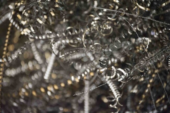 Spiral metal shavings